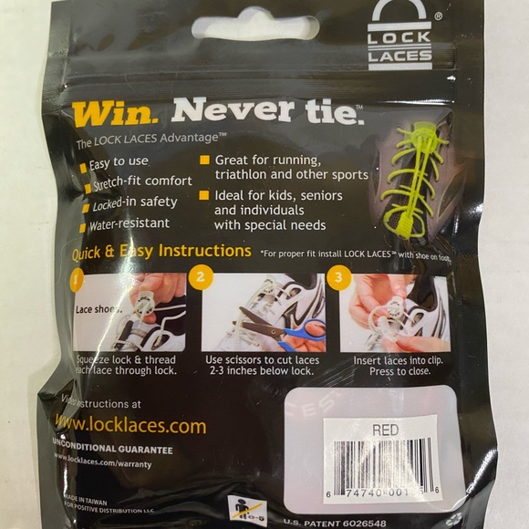 LOCK LACES Elastic Shoelace Trim To Fit Any Shoe - Picture 3 of 4